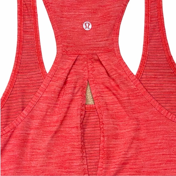 LULULEMON Rare Slit Yogi Racer Back III Coral Halter Tank + Small Reusable Bag - Picture 15 of 16